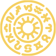 meinAszendent Logo - 12 goldene Sternzeichen mit Sonne
